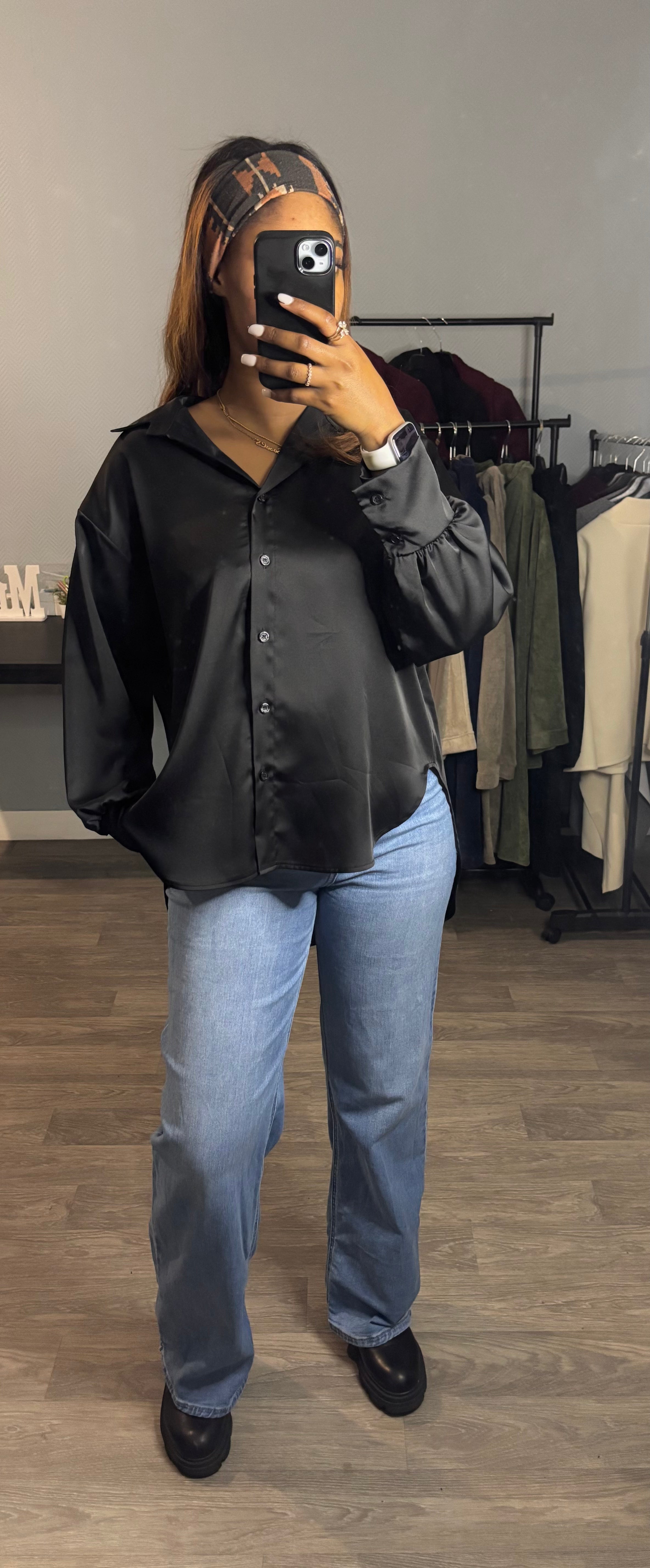 Chemise en satin Isabella