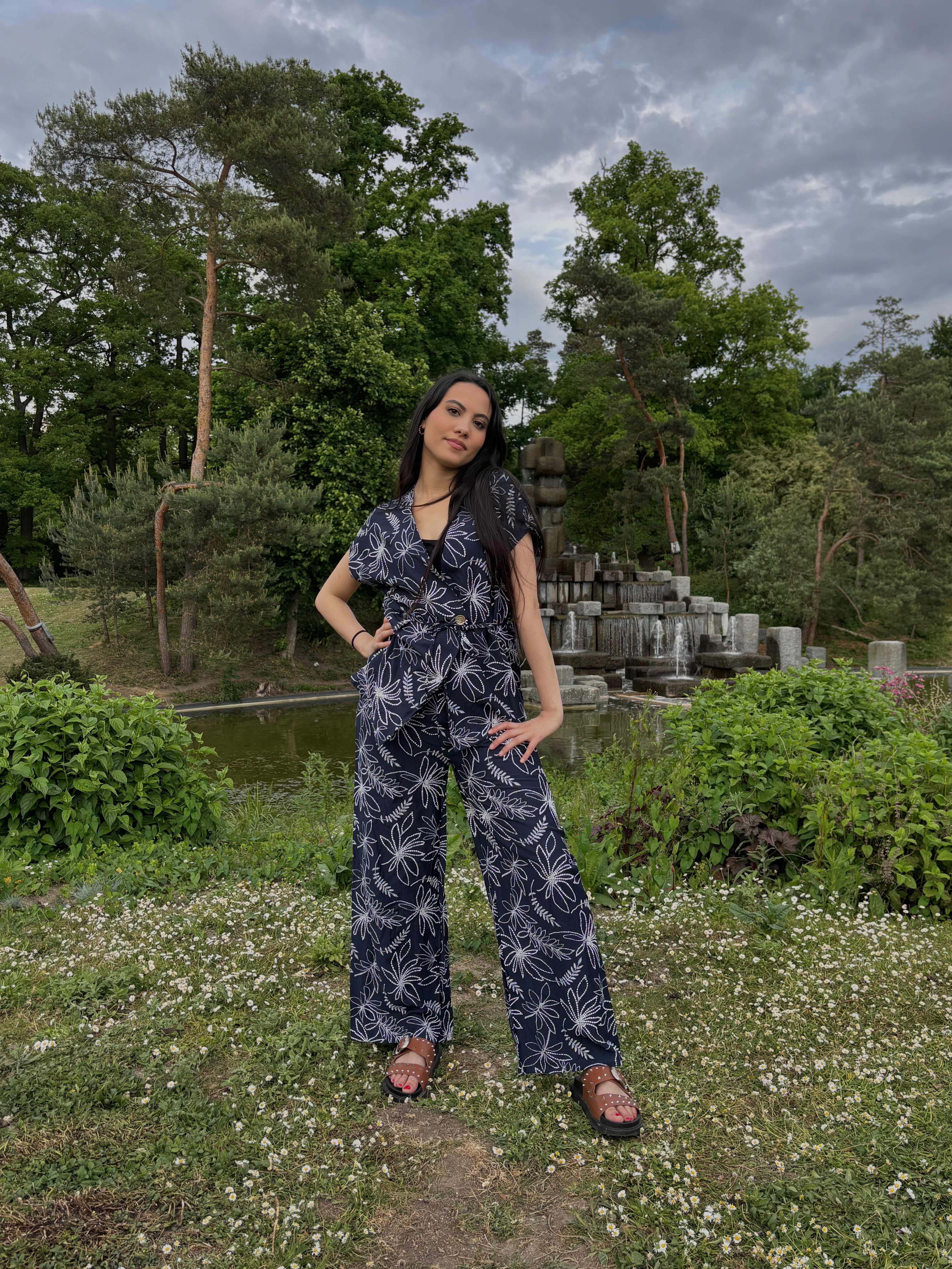 Ensemble Brodé Bleu Marine