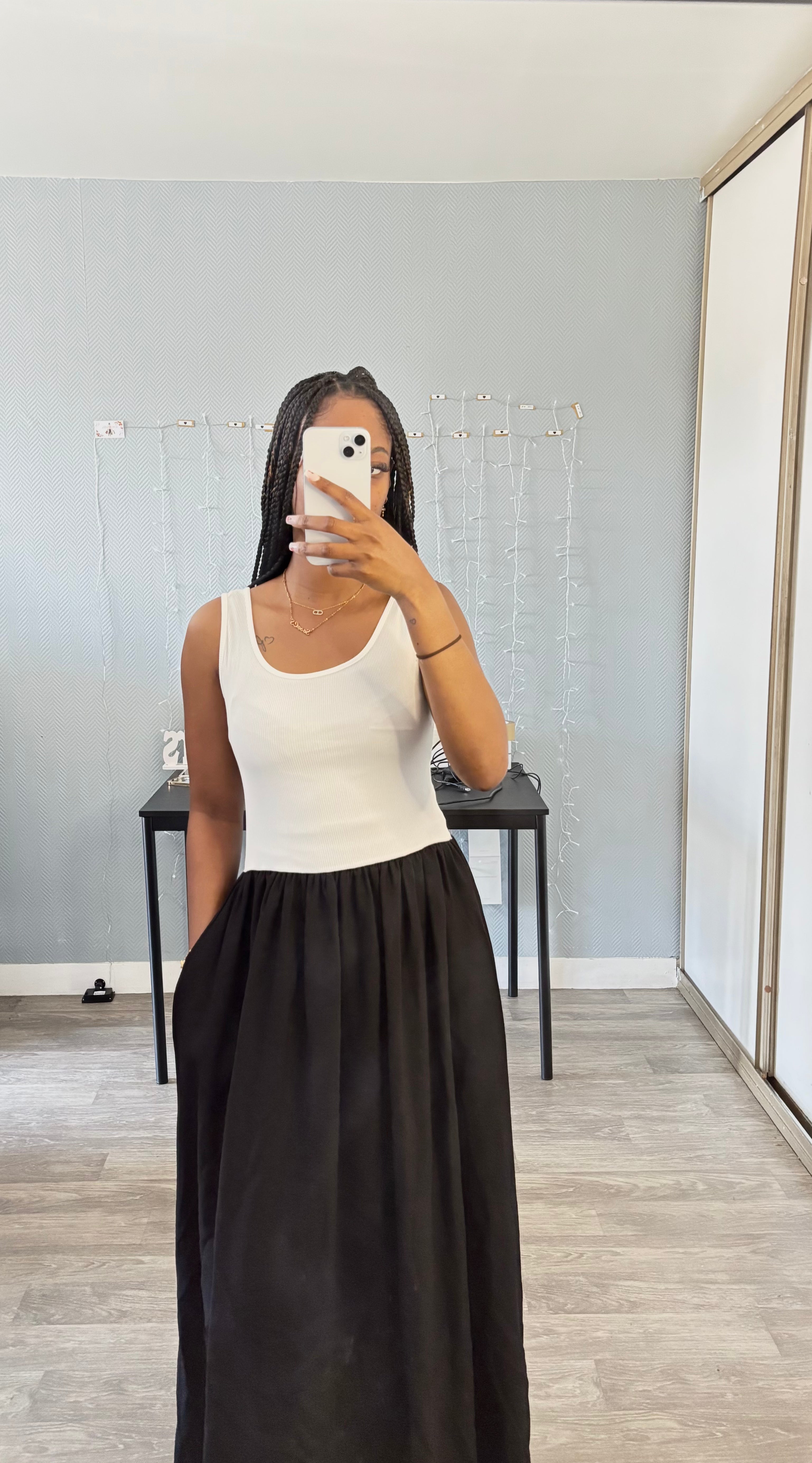 Robe sans manche avec poche Oreo